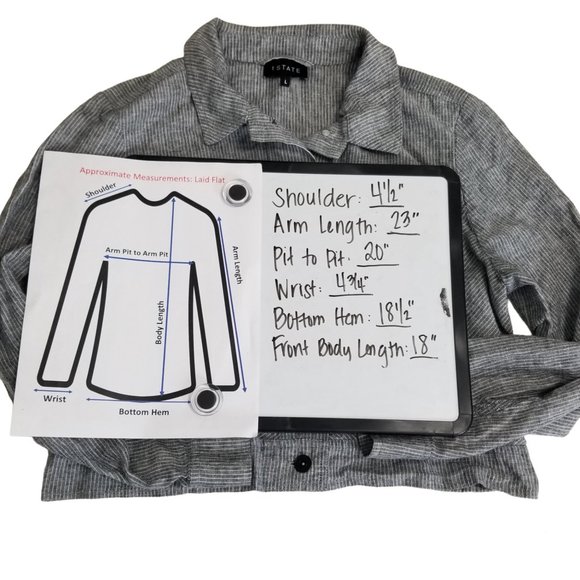 1. State Boardwalk Stripe Crop Trucker Jacket - Picture 12 of 12